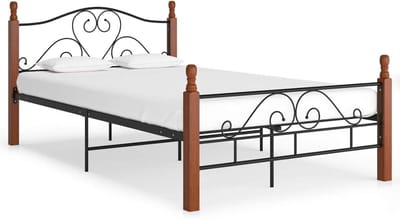 Metalen Bedframe - Robuust Platformbed - Slaapkamer Inrichting - Ruimte Onder Bed - 120x200 cm - Zwart
