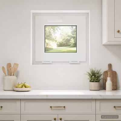 vidaXL - Kantel - kelderraam - RISOR - 45 - x - 40 - cm - PVC - en - helder - vlakglas