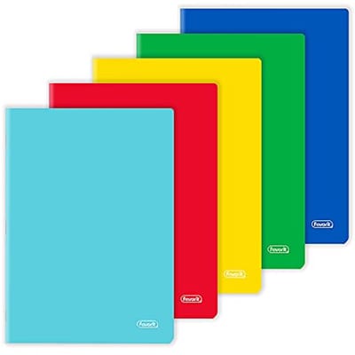 Thijox - 10 Stuks A4 Schriften met Effen Omslag, Geruit 5 mm, 80 g/m² Papier, Verschillende Kleuren, Ideaal voor School en Kantoor