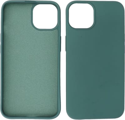 iPhone 15 Plus Hoesje - 2.0mm Dikke Fashion Telefoonhoesje Backcover - Donker Groen