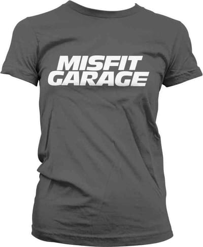 Misfit Garage Dames Tshirt -S- Logo Grijs
