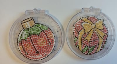 diamond painting - kerstboomversiering - sleutelhanger - doolhof/labyrinth maze game ( 2 stuks ) 318
