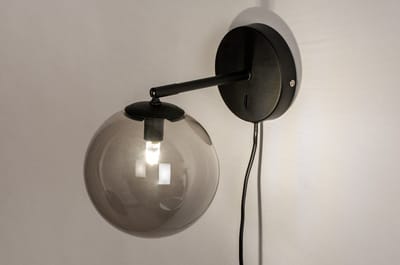 Lumidora Wandlamp 74129 - Voor binnen - CHICAGO - G9 - Zwart - Grijs - Metaal