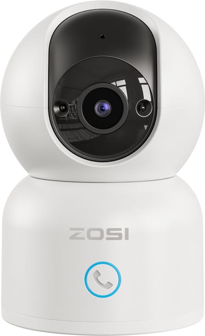 ZOSI C518 Indoor IP Camera - 3MP - Intercomfunctie - Beveiligingscamera - Huisdiercamera - Baby camera - Compatibel met 2.4G/5G WIFI - Werkt met app - Wit
