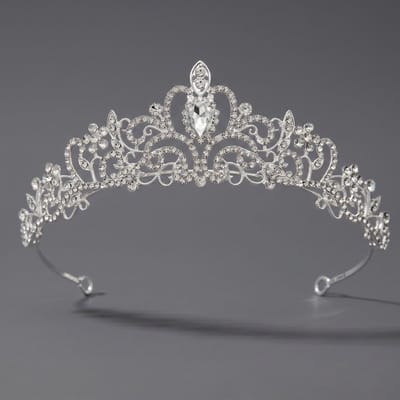 Kroon voor dames-Prinsessenkroon-Diadeem-Kroon-Strass-Elegant en Duurzaam - Geschikt voor Verschillende Gelegenheden-Haarsieraad-Stijl 49