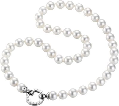 Parel | ketting | 10 mm | zilver ringslot