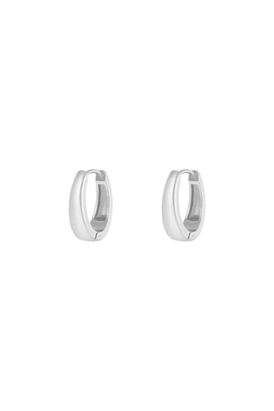 Bijoutheek Oorringen Ovale Hoop Zilver