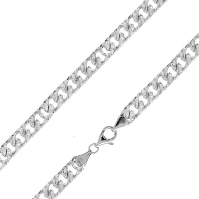 Cavill - Zilveren Pantserketting - 925 Sterling Zilver - 45 cm - Rhodium Gecoat - Stevige Karabijnsluiting - Tijdloze Elegante Ketting