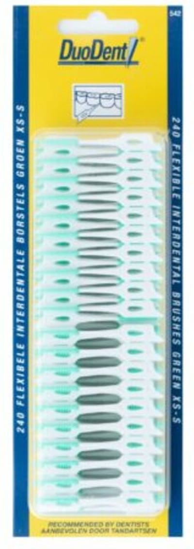 Duodent Flexibele Interdentale Borstels Groen XS-S 240 stuks