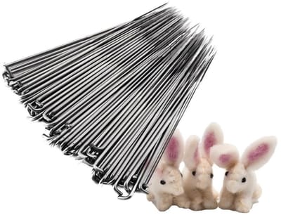 Dailygoody - Viltnaaldenset - 100-delige set - Handwerkwolvilt - Verschillende maten - Ideaal voor hobbyisten - Perfect voor creatievelingen