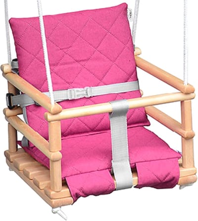 Houten 4-in-1 Binnen en Buiten Kinderschommel met Veiligheidsgordel