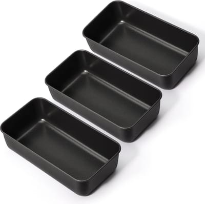3-delige roestvrij stalen broodbakvorm met antiaanbaklaag - brood- en taartbakvorm - 235 x 126 x 62 cm - gezond en gemakkelijk te reinigen