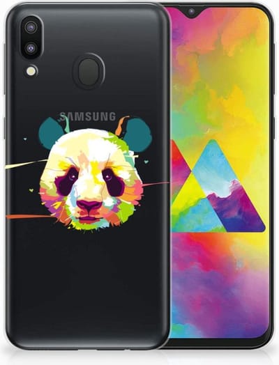 Samsung Galaxy M20 (Power) Telefoonhoesje met Naam Panda Color