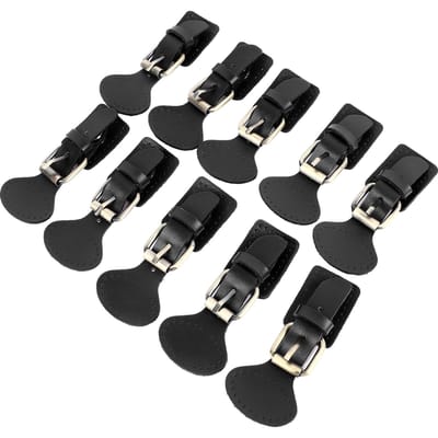 10 Sets Leer Naai-op Knevelsluitingen Leer Drukknoop Knevel Naai-op Gesp voor Jas Jas DIY zwart