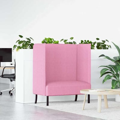 vidaXL - Hoog - rugbank - 101cm - Roze - Stof