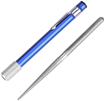 Dailygoods - Diamant Slijpsteen Pen Stijl - Draagbare Slijper Voor Keukenmessen - Multifunctionele Slijpstift - Handige Scherper - Voor Jacht En Keuken