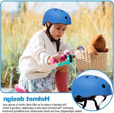 Kinderbeschermset, 7-in-1, Schokbestendig en Impactbestendig Fietshelm voor Skateboard, Longboard en Stuntscooter