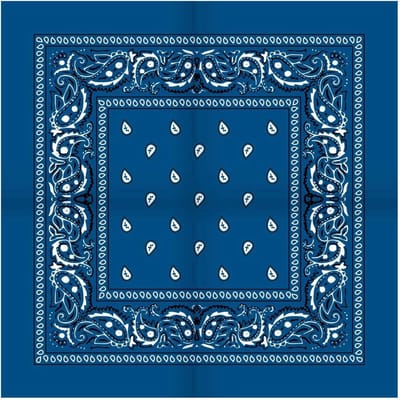 Scoby - Hip Hop Bandana - Katoen - Blauwe Vierkante Sjaal - 54 x 54 cm - Perfecte Hoofdband voor Iedereen - Carnaval - Blauw