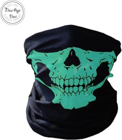 Balaclava Gezicht Shield Tactische Masker Licht groen 3D Schedel Sport Nek Warm Motor Masker Volgelaatsmasker Winddicht Motorfiets Mondkap face shield spatmasker gezichtscherm Ski Outdoor Sport