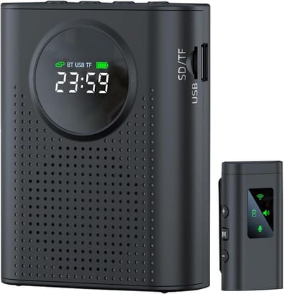 Draagbare Draadloze Spraakversterker 10 W met Lavaliermicrofoon en 2600 mAh Batterij - Ideaal voor Onderwijs en Presentaties