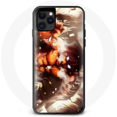 Coque Maniacase pour Iphone 11 Pro Max Eren Yeager Attack on Titan Manga Anime zwart