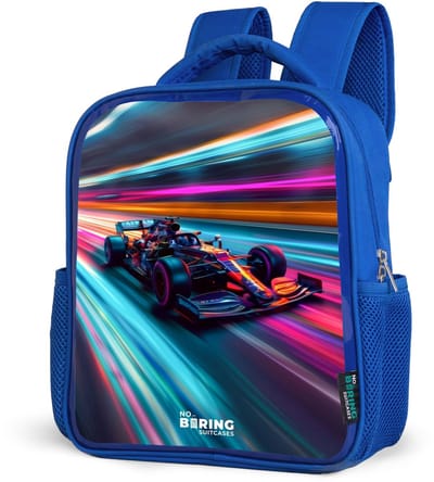 NoBoringSuitcases.com® - Rugzak blauw - Schooltas jongens - Spectrum speedster - Kinder rugtas jongen - Boekentas kind - Kinderrugzak voor school - Schoolrugzak