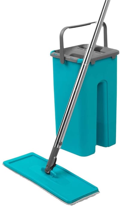 ApexArte® Dwijl en Emmer Set - Dweilsysteem - Dweilen & Vloerwissers - Blauw