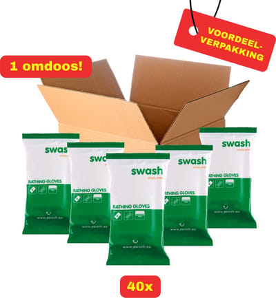 Omdoos Swash Bathing Gloves (40 verpakkingen!) - Parfumvrij - Voordeelverpakking