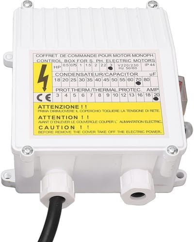 aladdien - Uxsiya Deep Well Pomp Control Box - Dompelpompbesturing - Roestvrij staal - Huishoudelijk gebruik - Sterk en betrouwbaar - Geschikt voor ..