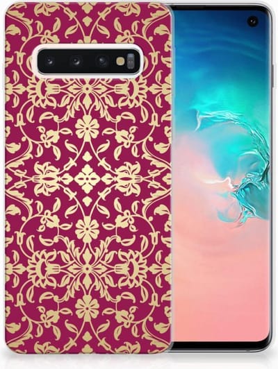 Siliconen Hoesje Samsung Galaxy S10 Barok Pink
