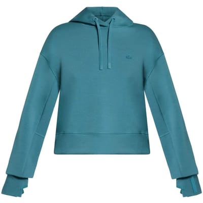Lacoste Hoodie met trekkoord voor dames (scuba-stof) (Watergroen)
