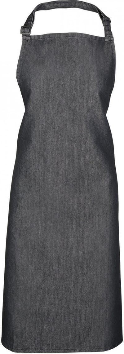 Schort/Tuniek/Werkblouse Unisex One Size Premier Black Denim 65% Polyester, 35% Katoen