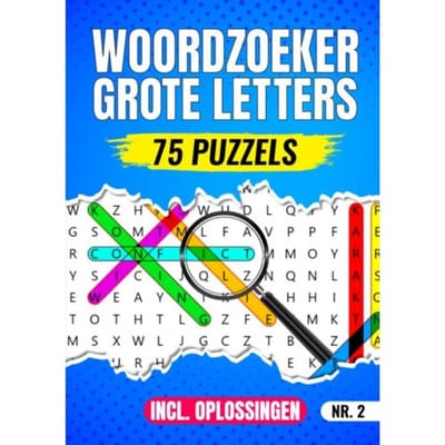 Woordzoeker Grote Letters, 75 Puzzels Incl. Oplossingen - Nr. 2 - Woordzoeker Specialist