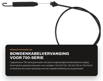 Dailygoods- Grasmaaier Bowdenkabelvervanging - Duurzaam - Eenvoudige Installatie - Compatibel met 746-04173D/E - Betrouwbare keuze - Verbeterde prestaties - Maaiersnoer