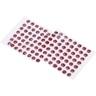 100 Pièces Yeux d'Appât de Pêche Tridimensionnels Autocollants Légers Durables Yeux de Poisson pour Fabriquer des Appâts de Pêche(rouge ) rouge