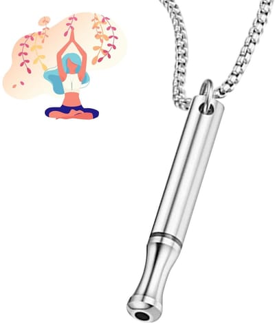 Dailygoods- Ademhalingsketting Zilverkleurig - Stressverlichting - Meditatie - Angstverlichting - Minimalistisch Design - Hoogwaardig Metaal - Stressketting