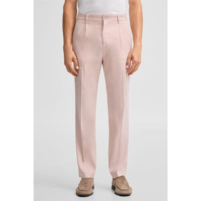 Modulaire pantalon Tomeo met linnenaandeel, rosé