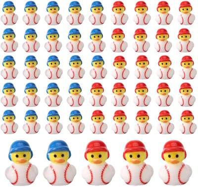 Dailygoods- Honkbal Eendjes 50st - Miniatuur Hars Figuren - Bedankjes - Landschapsversiering - Decoratie Kamer - Compacte Maat 1,8x1,5x1,4 cm