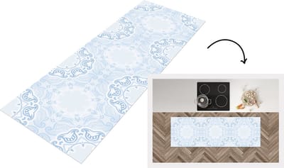 Keukenloper - Loper keuken - Winter - Sneeuw - Abstract - Luxe - 150x50 cm - Keukenloper vinyl