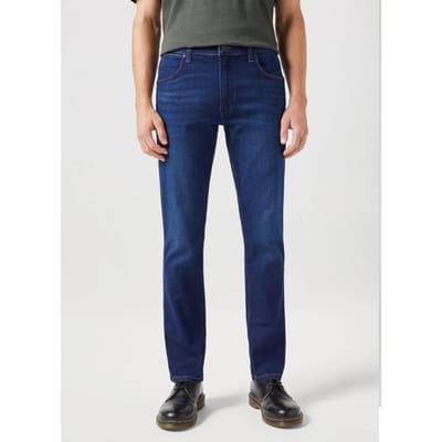 Wrangler Heren Jeans Broeken GREENSBORO regular/straight Fit Blauw 30W / 32L Volwassenen