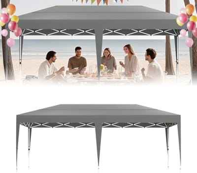 Opvouwbaar Vouwpaviljoen 3x6 voor Buiten - Waterdichte Partytent met UV-Bescherming, In hoogte Verstelbaar en Inclusief Draagtas