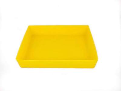 Storage box for small containers, HDPE, 25 l, yellow