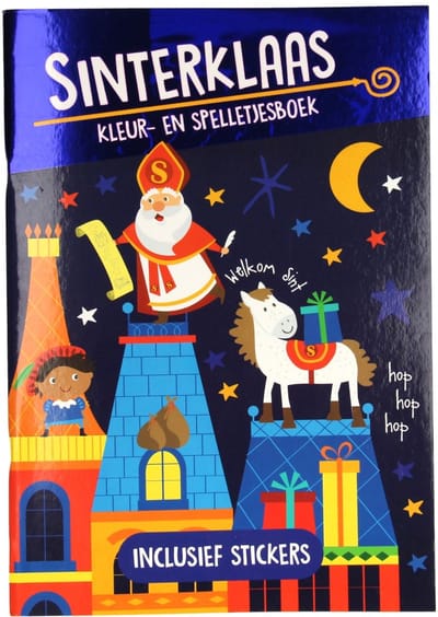 van der Meulen Sinterklaas kleurboek en spelletjesboek A4 met stickers.