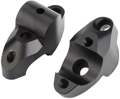 Dailygoods- Stuurklem CNC-gefreesd van aluminiumlegering - Verstelbaar - Comfortabel - Schokbestendig - Eenvoudig te installeren - Compact design - Stuurverhoger