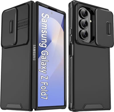 Hoesje Geschikt voor Samsung Galaxy Z Fold 7 - Zwart - Shockproof Stevige Siliconen Back Cover - Casemania Telefoonhoesje met Camera Bescherming