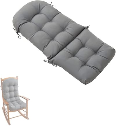 Schommelstoelkussen - Loungestoelkussen Tuinstoelkussen - Buiten Zitten - Waterdicht UV-bestendig - 50x110 cm - Donkergrijs
