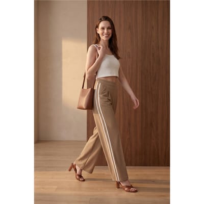 Hoge Taille Plissé Wijde Pantalon