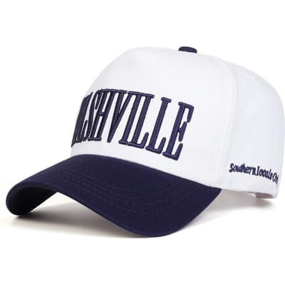 Unisex Nashville Letter Borduur Baseballpetten Lente Herfst Buiten Verstelbare Casual Petten Zonbescherming Pet Sportpet blue