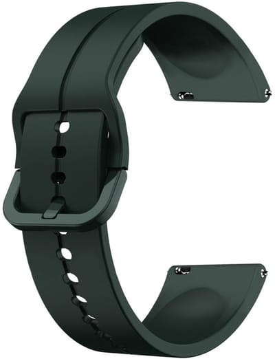 Siliconen bandje - geschikt voor Garmin Vivoactive 4 / Venu 4 (45mm) / Venu 3 / 2 / Forerunner 255 / Forerunner 265 / 570 (47mm) en Polar Vantage M / M2 / V3 / Grit X (Pro) - army groen