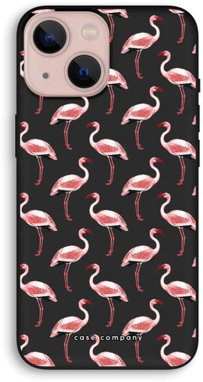 Case Company® - Hoesje geschikt voor iPhone 13 mini hoesje - Flamingo - Biologisch Afbreekbaar Telefoonhoesje - Bescherming alle Kanten en Schermrand